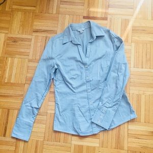 Women’s light blue button down shirt / blouse NWOT